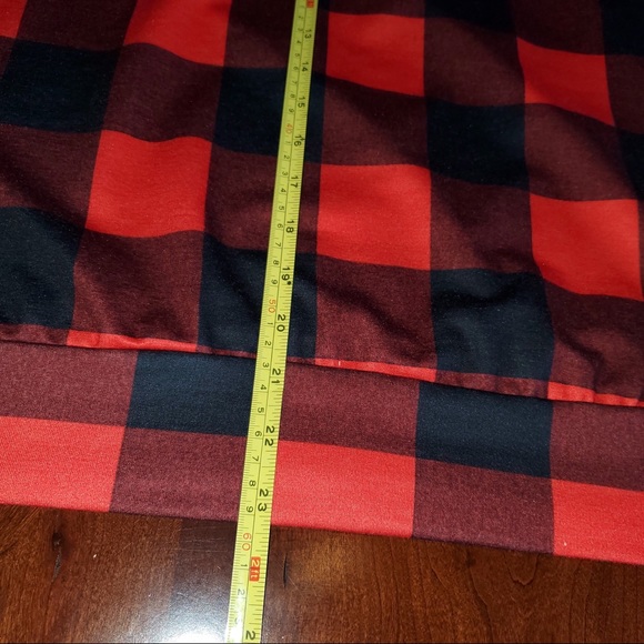 EUC- Plaid, off the shoulder, long sleeve shirt. - Picture 5 of 7